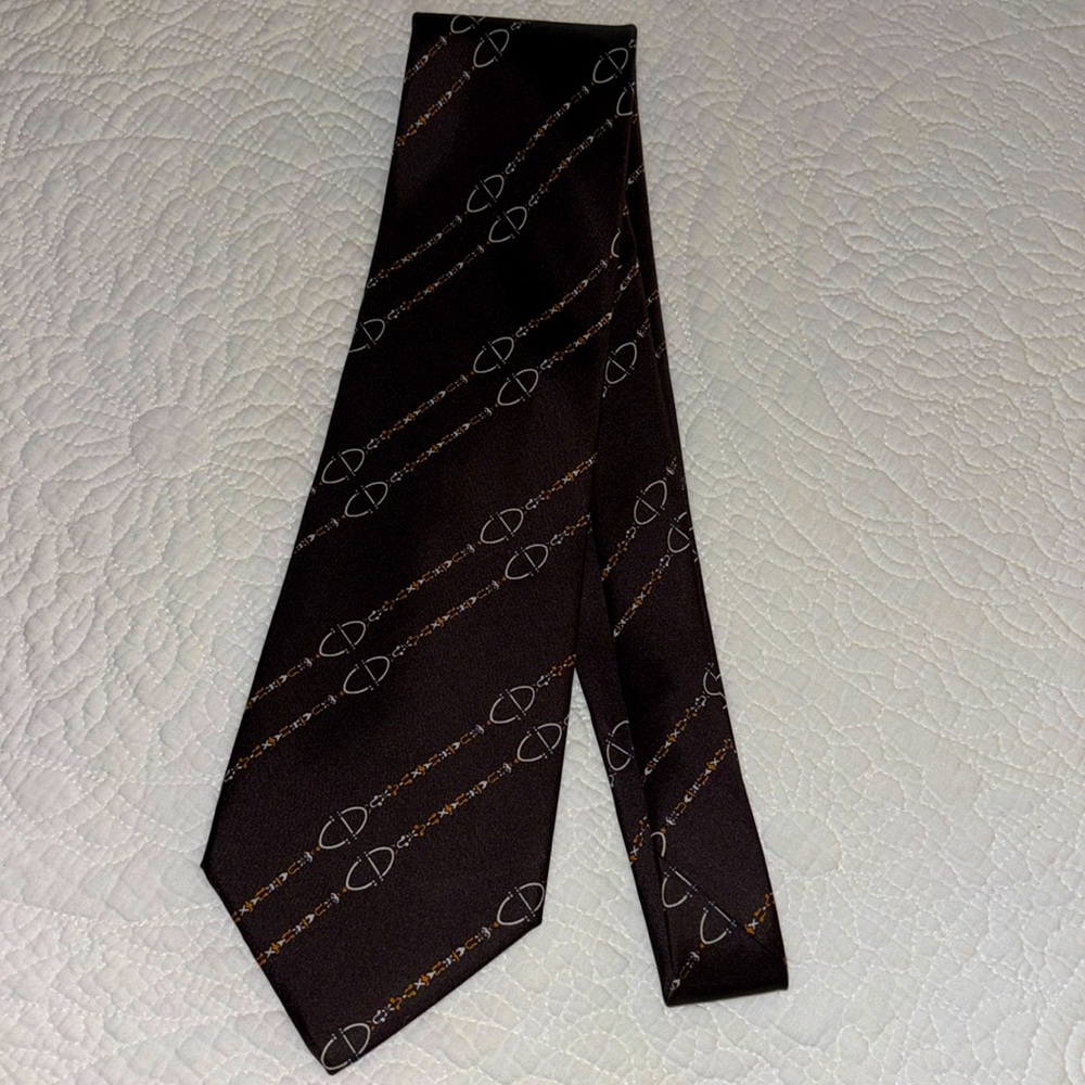 Dior Brown Patterned Men's Tie